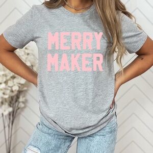 Gray 'Merry Maker' T-Shirt